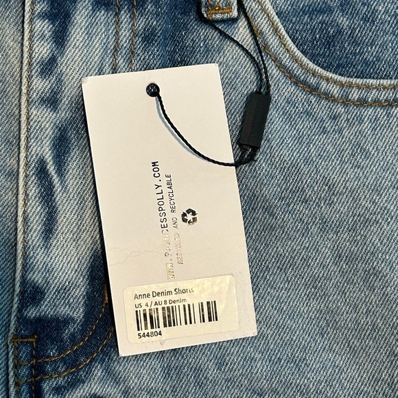 NWT Princess Polly Anne Denim Jean Shorts Size 4 - Picture 5 of 8